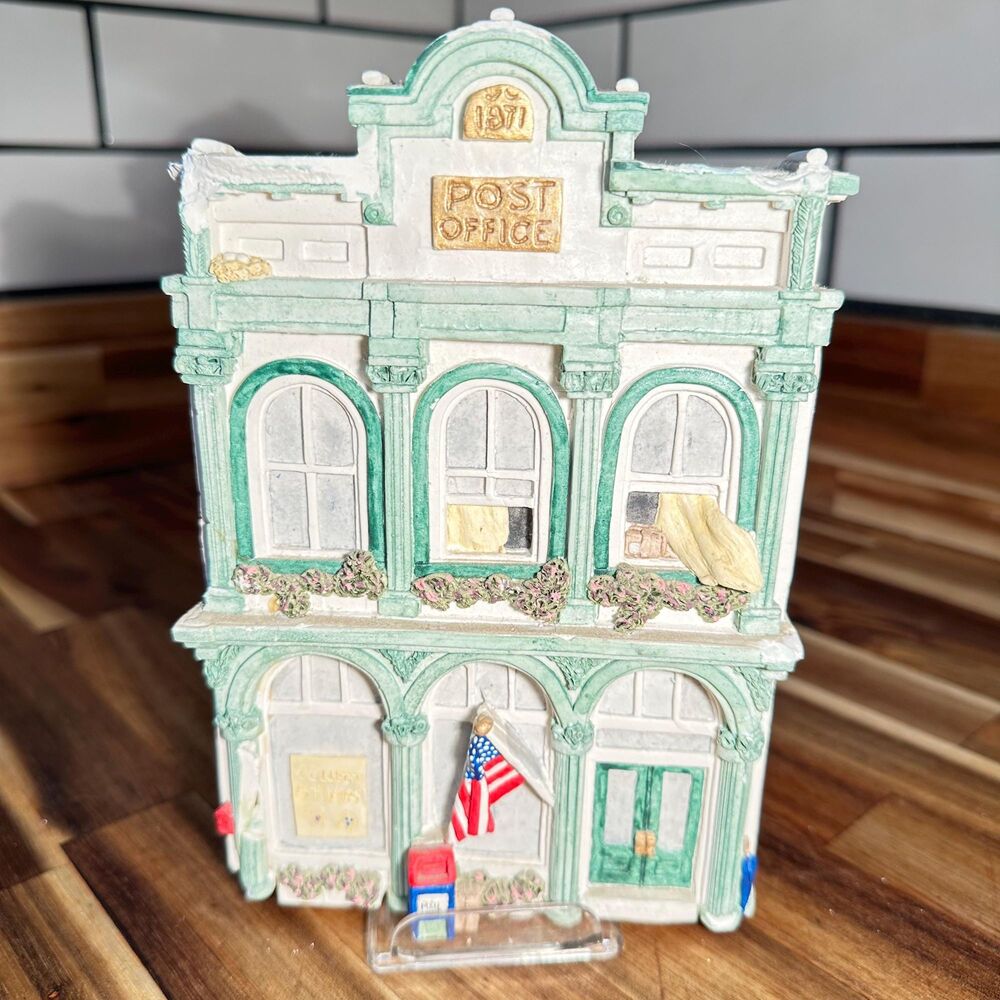 Vintage 1993 Brian Baker Deja Vu Collection Post Office Miniature Building #1146